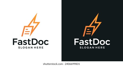 Fast logo design template document logo design graphic vector. Symbol, icon, creative.