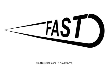 Fast logo design . Vector Illustration.