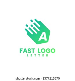 Fast logo letter A, design inspiration vector template for any purpose logo