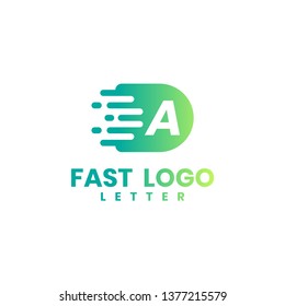 Fast logo letter A, design inspiration vector template for any purpose logo
