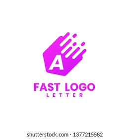 Fast logo letter A, design inspiration vector template for any purpose logo