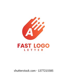 Fast logo letter A, design inspiration vector template for any purpose logo