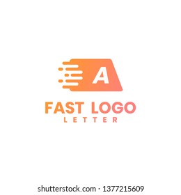 Fast logo letter A, design inspiration vector template for any purpose logo