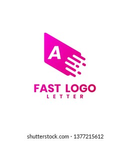 Fast logo letter A, design inspiration vector template for any purpose logo