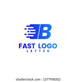 Fast logo letter B, design inspiration vector template for any purpose logo