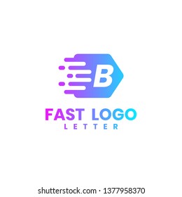 Fast logo letter B, design inspiration vector template for any purpose logo