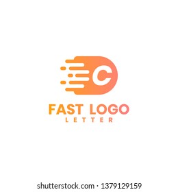 Fast logo letter C, design inspiration vector template for any purpose logo