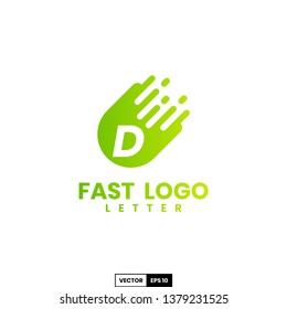 Fast logo letter D, design inspiration vector template for any purpose logo