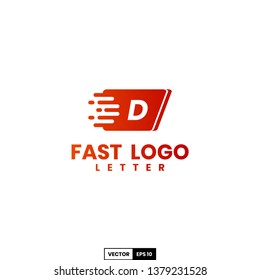 Fast logo letter D, design inspiration vector template for any purpose logo