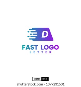Fast logo letter D, design inspiration vector template for any purpose logo