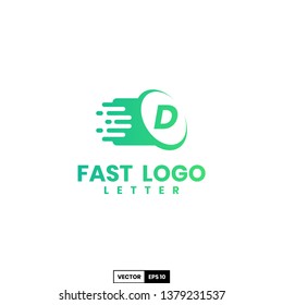Fast logo letter D, design inspiration vector template for any purpose logo