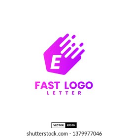 Fast logo letter E, design inspiration vector template for any purpose logo