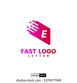 Fast logo letter E, design inspiration vector template for any purpose logo