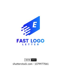 Fast logo letter E, design inspiration vector template for any purpose logo
