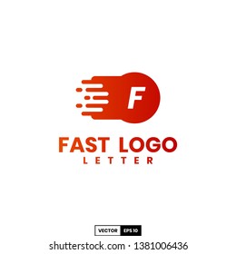 Fast logo letter F, design inspiration vector template for any purpose logo