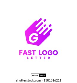 Fast logo letter G, design inspiration vector template for any purpose logo