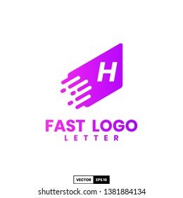 Fast logo letter H, design inspiration vector template for any purpose logo