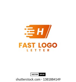 Fast logo letter H, design inspiration vector template for any purpose logo