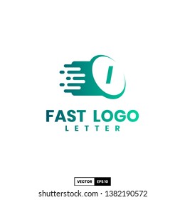 Fast logo letter I, design inspiration vector template for any purpose logo