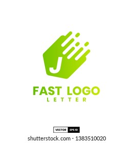 Fast logo letter J, design inspiration vector template for any purpose logo