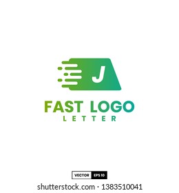 Fast logo letter J, design inspiration vector template for any purpose logo