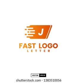 Fast logo letter J, design inspiration vector template for any purpose logo