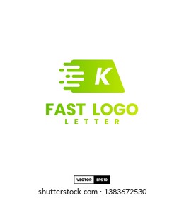Fast logo letter K, design inspiration vector template for any purpose logo