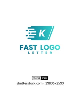 Fast logo letter K, design inspiration vector template for any purpose logo