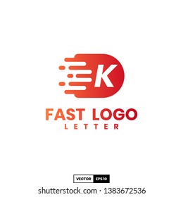 Fast logo letter K, design inspiration vector template for any purpose logo