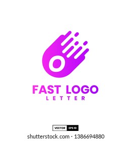Fast logo letter O, design inspiration vector template for any purpose logo