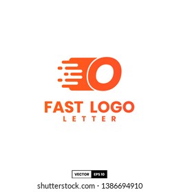 Fast logo letter O, design inspiration vector template for any purpose logo