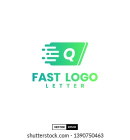 Fast logo letter Q, design inspiration vector template for any purpose logo