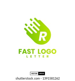 Fast logo letter R, design inspiration vector template for any purpose logo