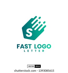 Fast logo letter S, design inspiration vector template for any purpose logo