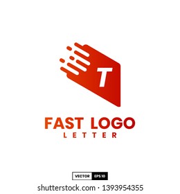 Fast logo letter T, design inspiration vector template for any purpose logo