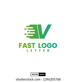 Fast logo letter V, design inspiration vector template for any purpose logo