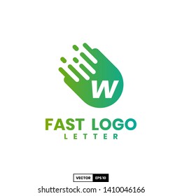 Fast logo letter W, design inspiration vector template for any purpose logo