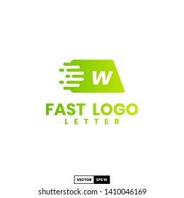 Fast logo letter W, design inspiration vector template for any purpose logo