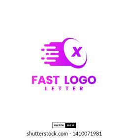 Fast logo letter X, design inspiration vector template for any purpose logo