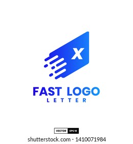 Fast logo letter X, design inspiration vector template for any purpose logo