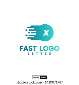 Fast logo letter X, design inspiration vector template for any purpose logo