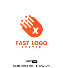 Fast logo letter X, design inspiration vector template for any purpose logo