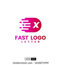 Fast logo letter X, design inspiration vector template for any purpose logo