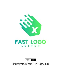 Fast logo letter X, design inspiration vector template for any purpose logo