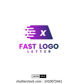 Fast logo letter X, design inspiration vector template for any purpose logo