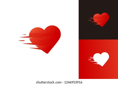 Fast Love Logo Template Design Vector, Emblem, Design Concept, Creative Symbol, Icon