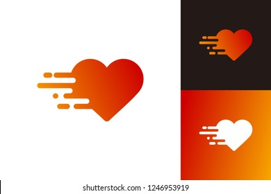 Fast Love Logo Template Design Vector, Emblem, Design Concept, Creative Symbol, Icon