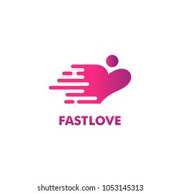 fast love speed vector logo