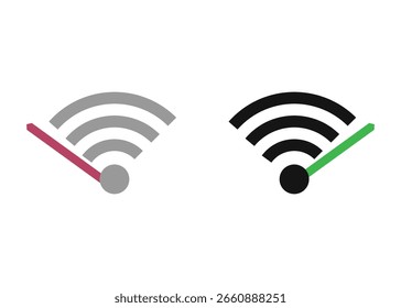 Fast and Low Internet Connection Logo. Stock Illustration
