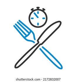 Fast Lunch Icon. Editable Bold Outline With Color Fill Design. Vector Illustration.